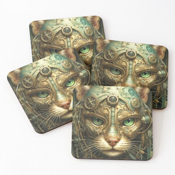 Item preview, Biomechanical Steampunk Cat 1 designed and sold by Earth Celebration Designs.