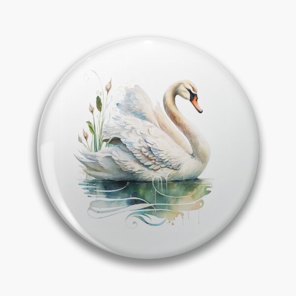 Item preview, Beautiful Swan Watercolour Portrait designed and sold by Adios65.