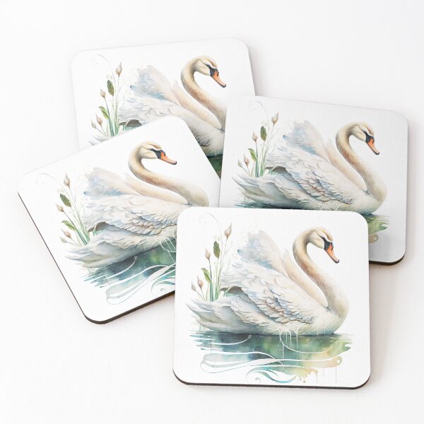 Item preview, Beautiful Swan Watercolour Portrait designed and sold by Adios65.