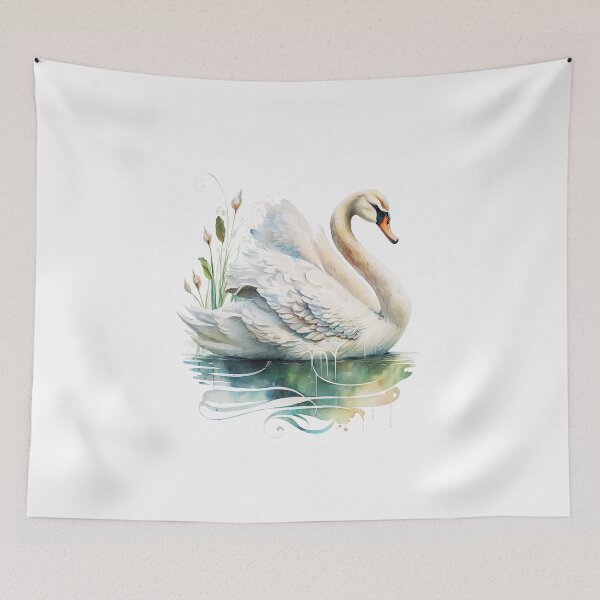Item preview, Beautiful Swan Watercolour Portrait designed and sold by Adios65.