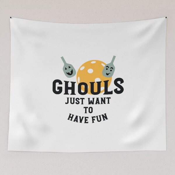 Item preview, Halloween Pickleball Pun Ghouls Just Want to Have Fun designed and sold by whyitsme.