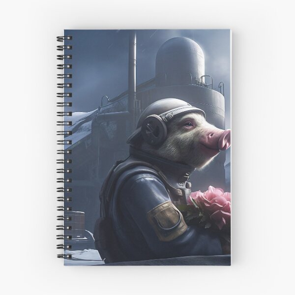 Item preview, Romantic Pig in Space Suit with Flower  designed and sold by CreationP.