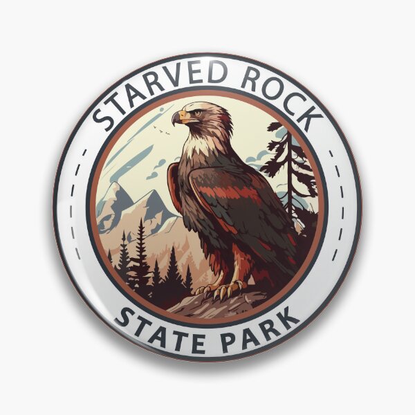 Item preview, Starved Rock State Park Illinois Bald Eagle Badge designed and sold by KrisSidDesigns.