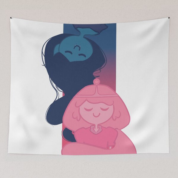 Item preview, Marceline and Bubblegum - pink and blue stripe designed and sold by merfolk.