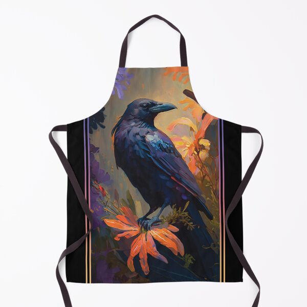 Item preview, Crow Vibrant Tropical Flower Tall Digital Oil Painting Portrait 2 designed and sold by arthouseflunky.