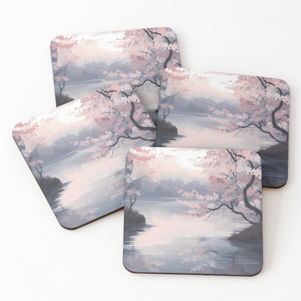 Item preview, Japanese cherry blossom by the lake designed and sold by IvyoraStudio.