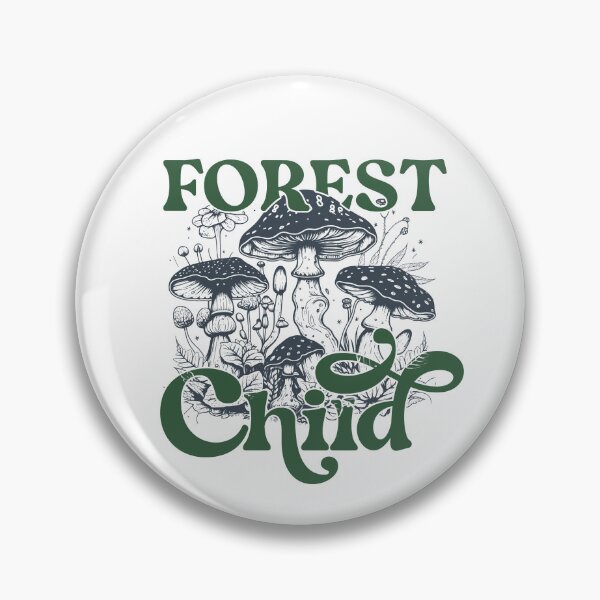 Item preview, Forest child, wild and free, foraging, mushrooms, toadstools, retro font designed and sold by AmandaGreenwood.
