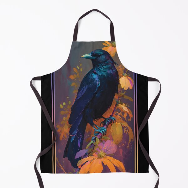 Item preview, Crow Vibrant Tropical Flower Tall Digital Oil Painting Portrait 4 designed and sold by arthouseflunky.