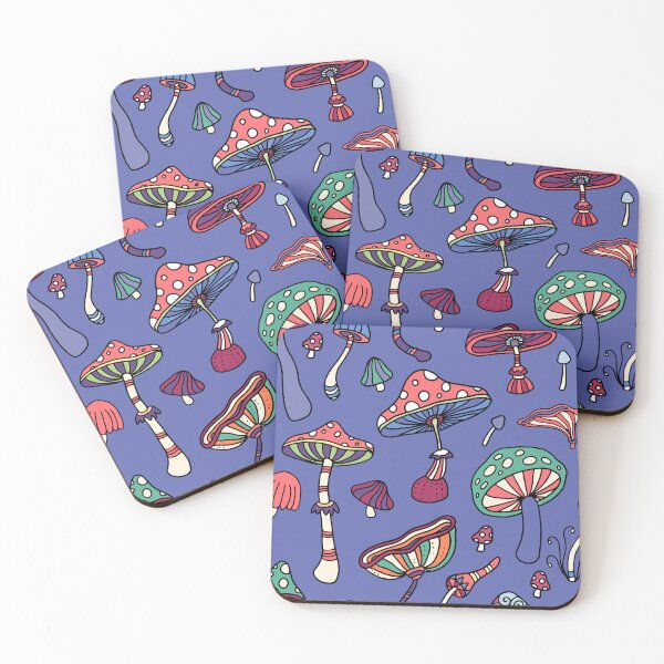 Item preview, Violet magic mushrooms vibes retro pattern designed and sold by bullshirter.
