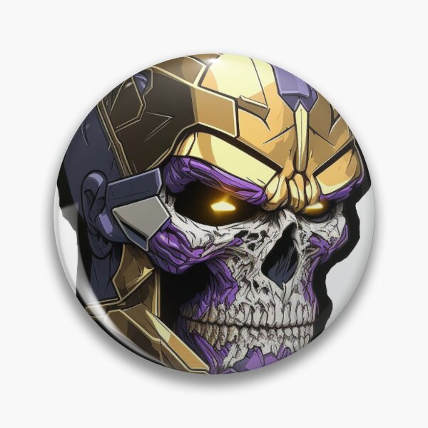 Item preview, purple gold mech skull super villain design designed and sold by LAID92.