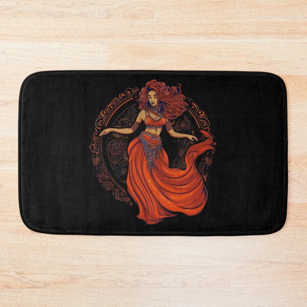 Item preview, Fiery Fusion: Stunning Belly Dancer with Red Hair designed and sold by CuriousNoemi.