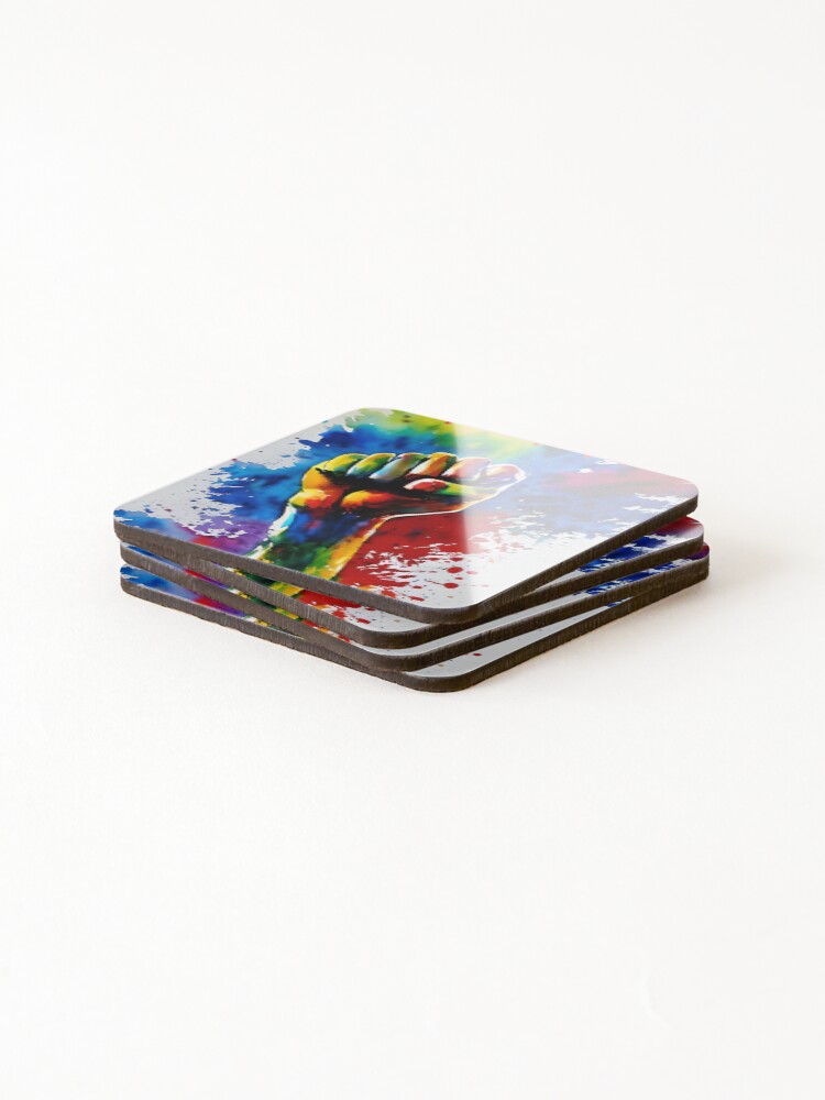 Thumbnail 4 of 5, Coasters (Set of 4), Human Rights Day designed and sold by InStickers.