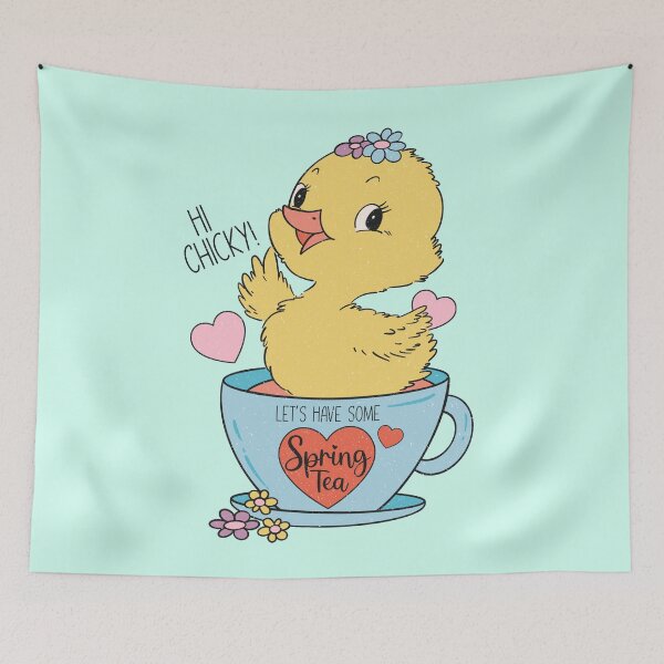 Item preview, Hi Chicky! Let's Have Some Spring Tea (Happy Easter) designed and sold by Hope London.