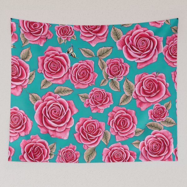 Item preview, Beautiful Rose Pattern - Spring / Summer Theme Throw Pillow  designed and sold by Sowari-Pillows.