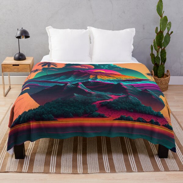 Item preview, Retro Futuristic Mountain Island designed and sold by AdvancedApe.