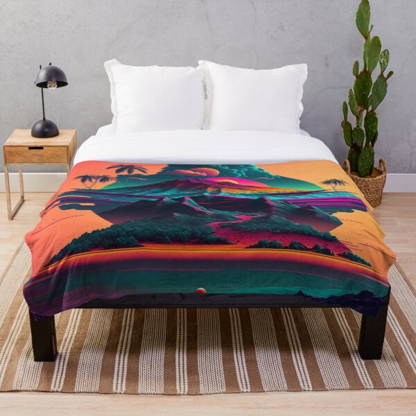 Item preview, Isla de montaña retro futurista designed and sold by AdvancedApe.