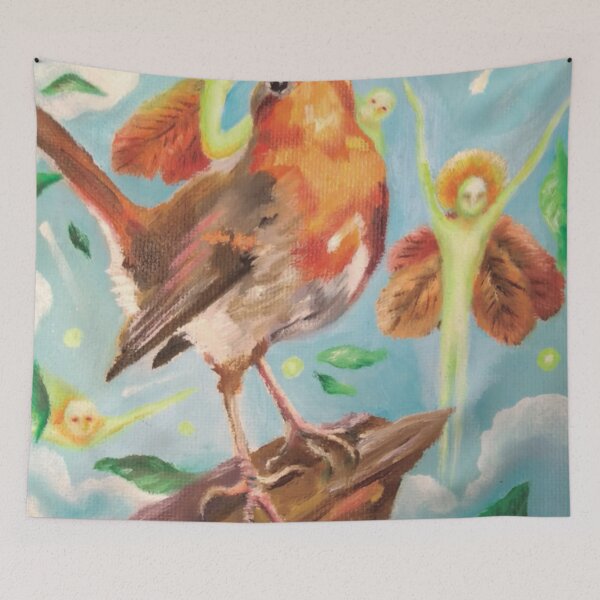 Item preview, The pleasure of the sylphs towards the birds designed and sold by SpiritualArt11.