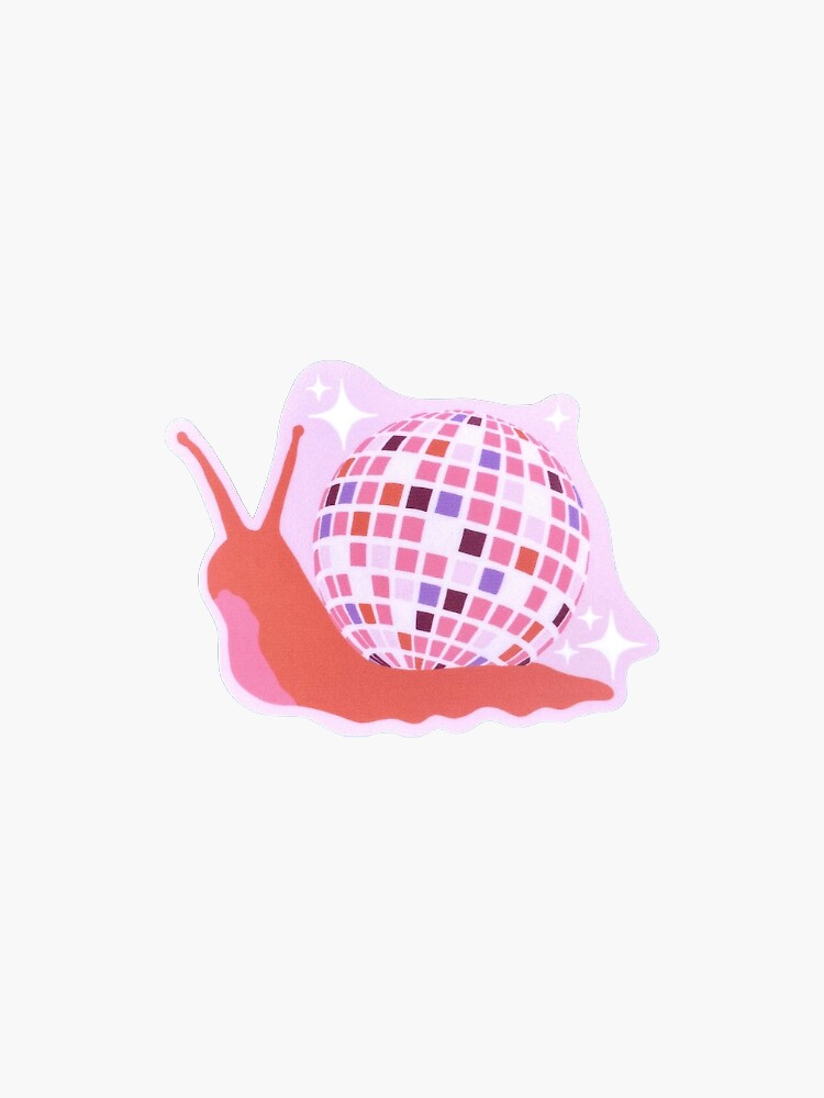 Aperçu 3 sur 3. Sticker avec l'œuvre Escargot Disco créée et vendue par Kolton5100.