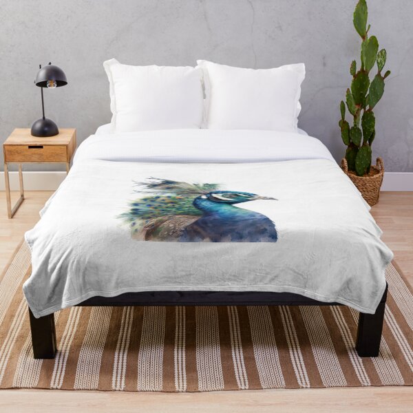 Aperçu de l'œuvre Beautiful Peacock Watercolour Portrait créée et vendue par Adios65.