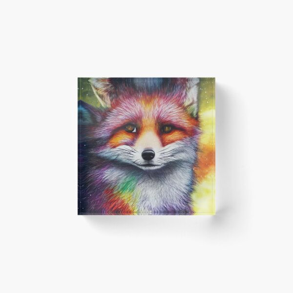 Item preview, Rainbow Fox designed and sold by Getsomecakes ⭐⭐⭐⭐⭐.