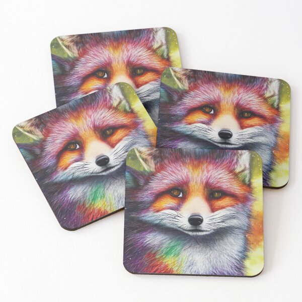Item preview, Rainbow Fox designed and sold by Getsomecakes ⭐⭐⭐⭐⭐.