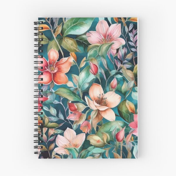 Item preview, Green and Blue Watercolor Flowers designed and sold by DaniGirls.