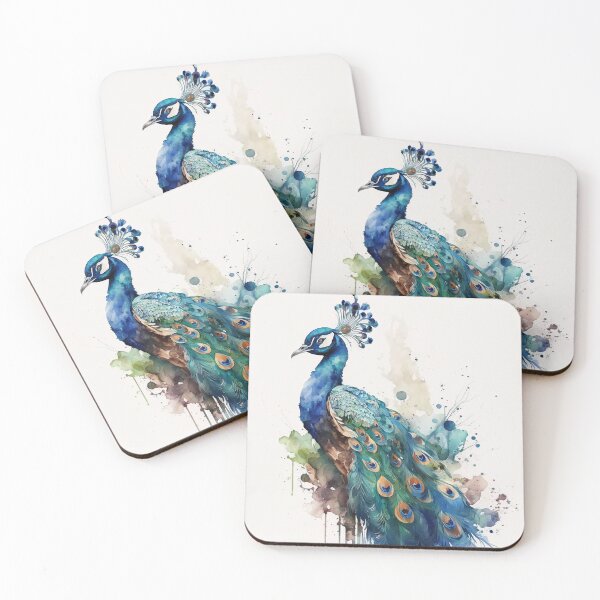 Artikelvorschau, Stunning Peacock Watercolour Portrait entworfen und verkauft von Adios65.