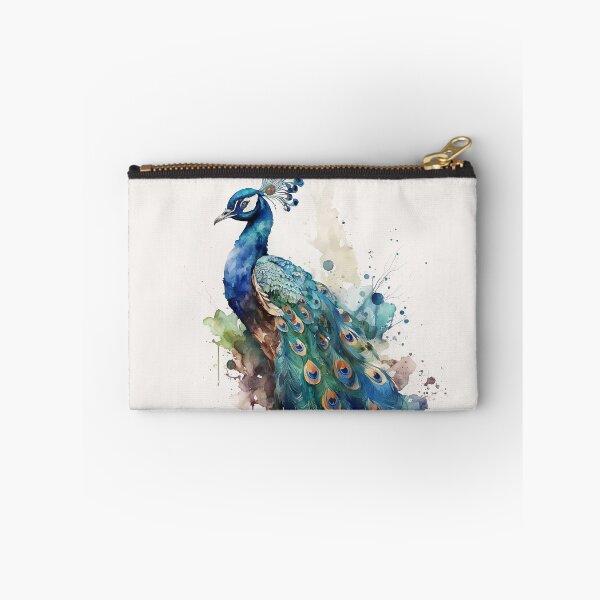 Item preview, Stunning Peacock Watercolour Portrait designed and sold by Adios65.