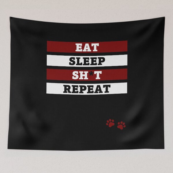 Item preview, Eat, Sleep, Sh*t, Repeat Shirt for Cat and Dog Lovers, Funny Pet Humor T-Shirt, Dog and Cat Parent/Moms/Dads Gift Idea, Cool Meowmy Present designed and sold by CanOpnrsNation.