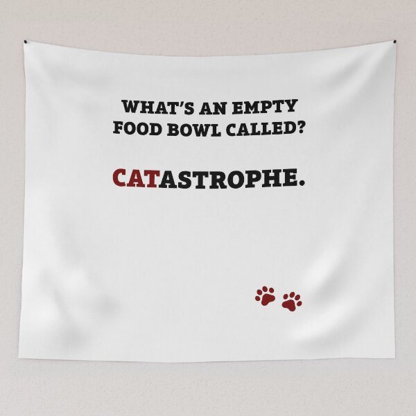 Item preview, CATastrophe - Empty Cat Feeding Bowl Joke Shirt, Funny Pet Humor T-Shirt for Cat Lovers/Owners, Kitty Mom/Dad/Parents Tee, Meowmy Tee Top designed and sold by CanOpnrsNation.