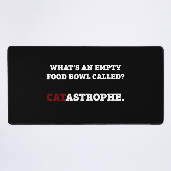 Item preview, CATastrophe - Empty Cat Feeding Bowl Joke Shirt, Funny Pet Humor T-Shirt for Cat Lovers/Owners, Kitty Mom/Dad/Parents Tee, Meowmy Tee Top designed and sold by CanOpnrsNation.