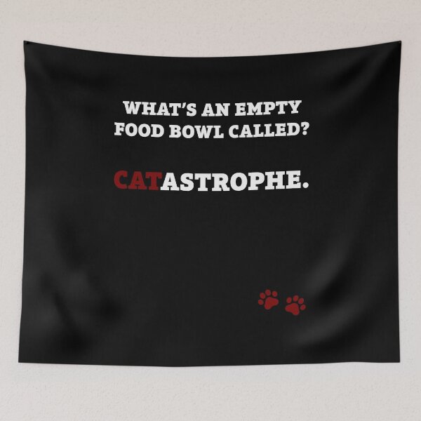Item preview, CATastrophe - Empty Cat Feeding Bowl Joke Shirt, Funny Pet Humor T-Shirt for Cat Lovers/Owners, Kitty Mom/Dad/Parents Tee, Meowmy Tee Top designed and sold by CanOpnrsNation.