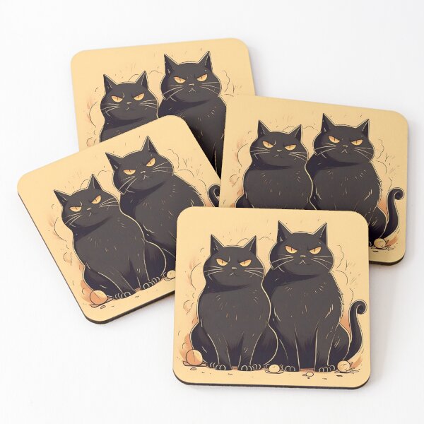 Item preview, Twin boss cat ready to give command to the cat's personal servant designed and sold by CroffleStudio.