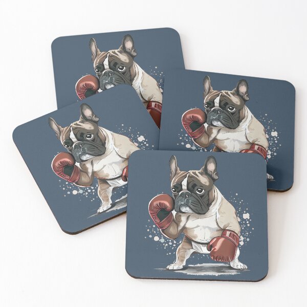 Item preview, french bulldog practicing boxing designed and sold by Quiki.