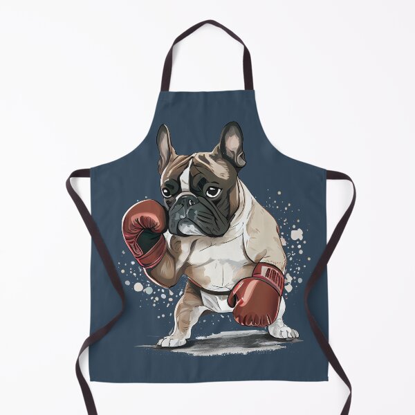 Item preview, french bulldog practicing boxing designed and sold by Quiki.