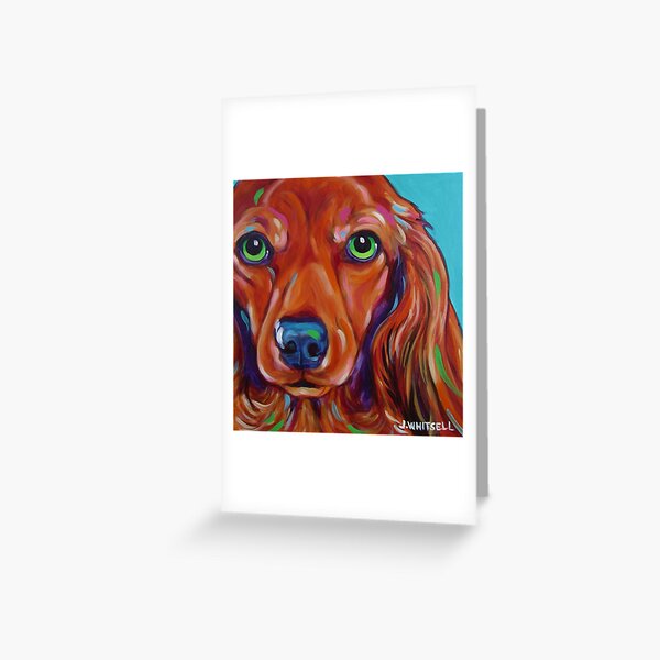 Long Haired Dachshund Dog Easter Bookmark and Greeting Card Long Haired Dachshund Dog Easter Bookmark and Greeting Card