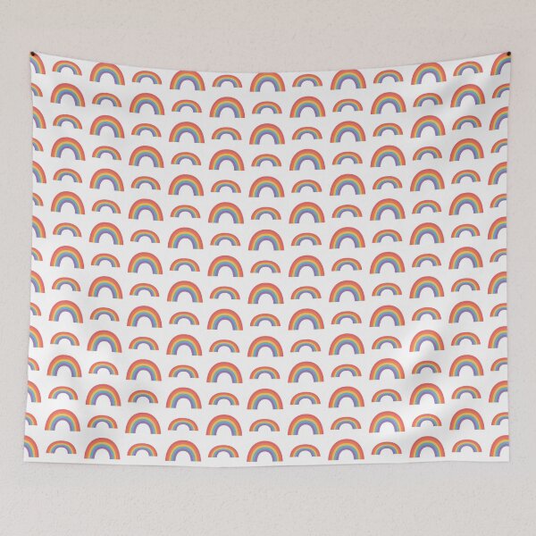 Item preview, Rainbows Pattern 1 - White designed and sold by Daniel Bevis Design.