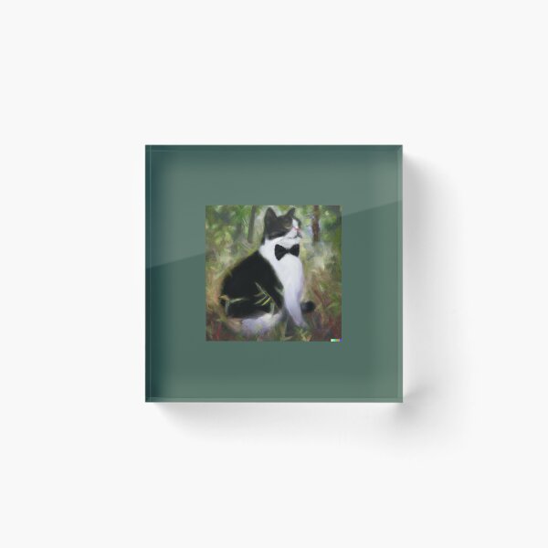 Item preview, Tuxedo Cat in Nature Painting designed and sold by TimmyCompany.