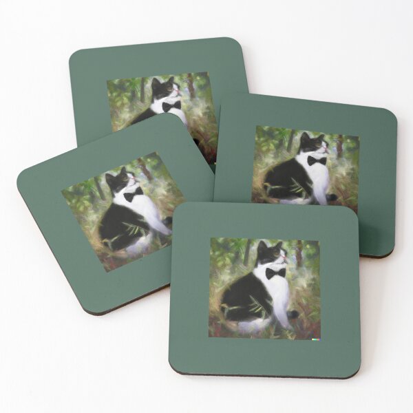 Item preview, Tuxedo Cat in Nature Painting designed and sold by TimmyCompany.