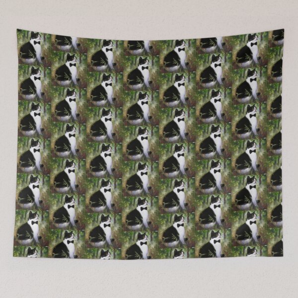 Item preview, Tuxedo Cat in Nature Painting designed and sold by TimmyCompany.
