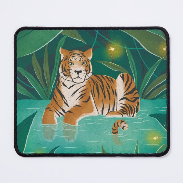 Item preview, Jungle Tiger - Green + Gold designed and sold by tawnart.