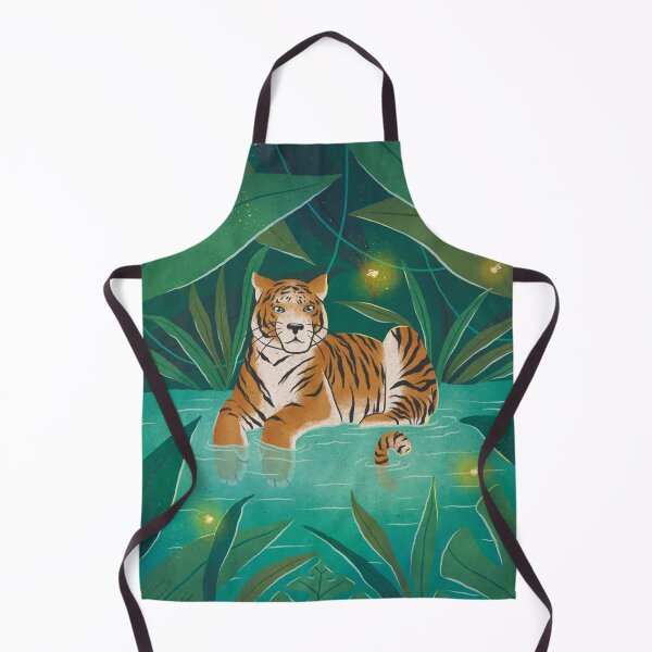 Item preview, Jungle Tiger - Green + Gold designed and sold by tawnart.