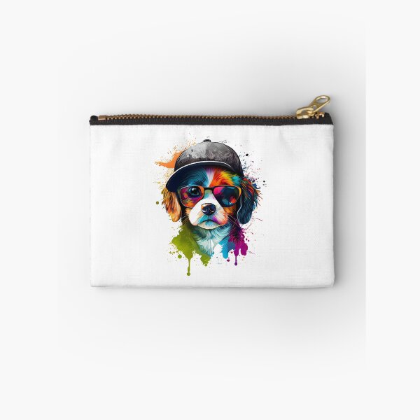 Item preview, Colorful cool Cavalier king charles spaniel dog with sunglasses and cap designed and sold by MLArtifex.