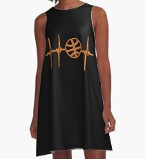Basketball Heartbeat Shirt A-Line Dress