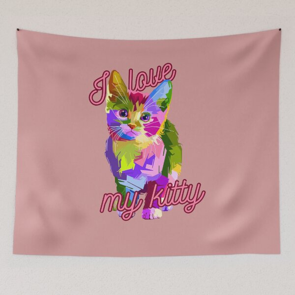 Item preview, Rainbow Kitten: A Colorful Feline Friend designed and sold by DreamPrint Collective.