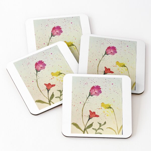 Item preview, Three lose flowers  designed and sold by watercolorsLiz.