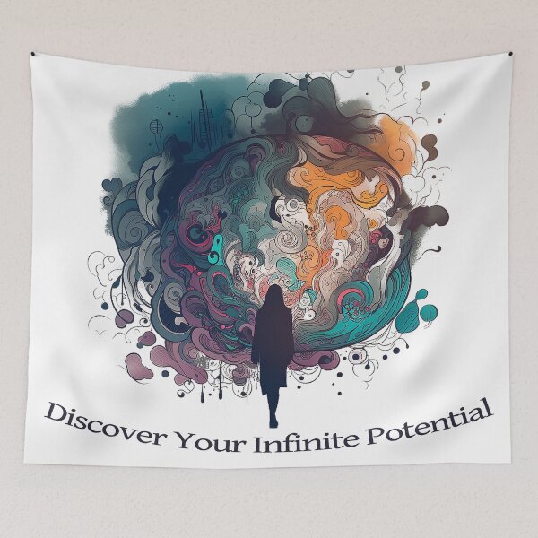 Item preview, Discover your infinite potential, inspirational quote designed and sold by ManuelAndreas.