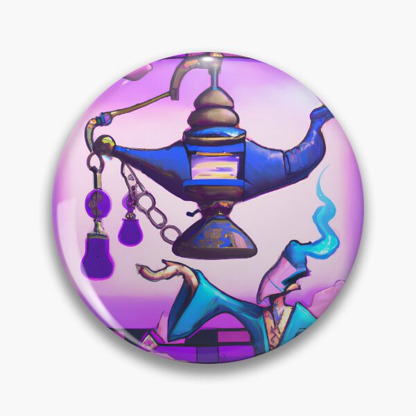 Item preview, Lamp Genie In Cyberpunk Universe designed and sold by KalipsoArt.
