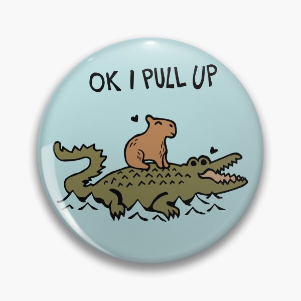 Item preview, OK I Pull Up Capybara and Crocodile Love designed and sold by Graograman.