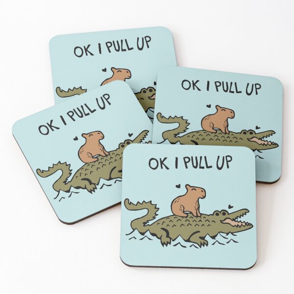 Item preview, OK I Pull Up Capybara and Crocodile Love designed and sold by Graograman.
